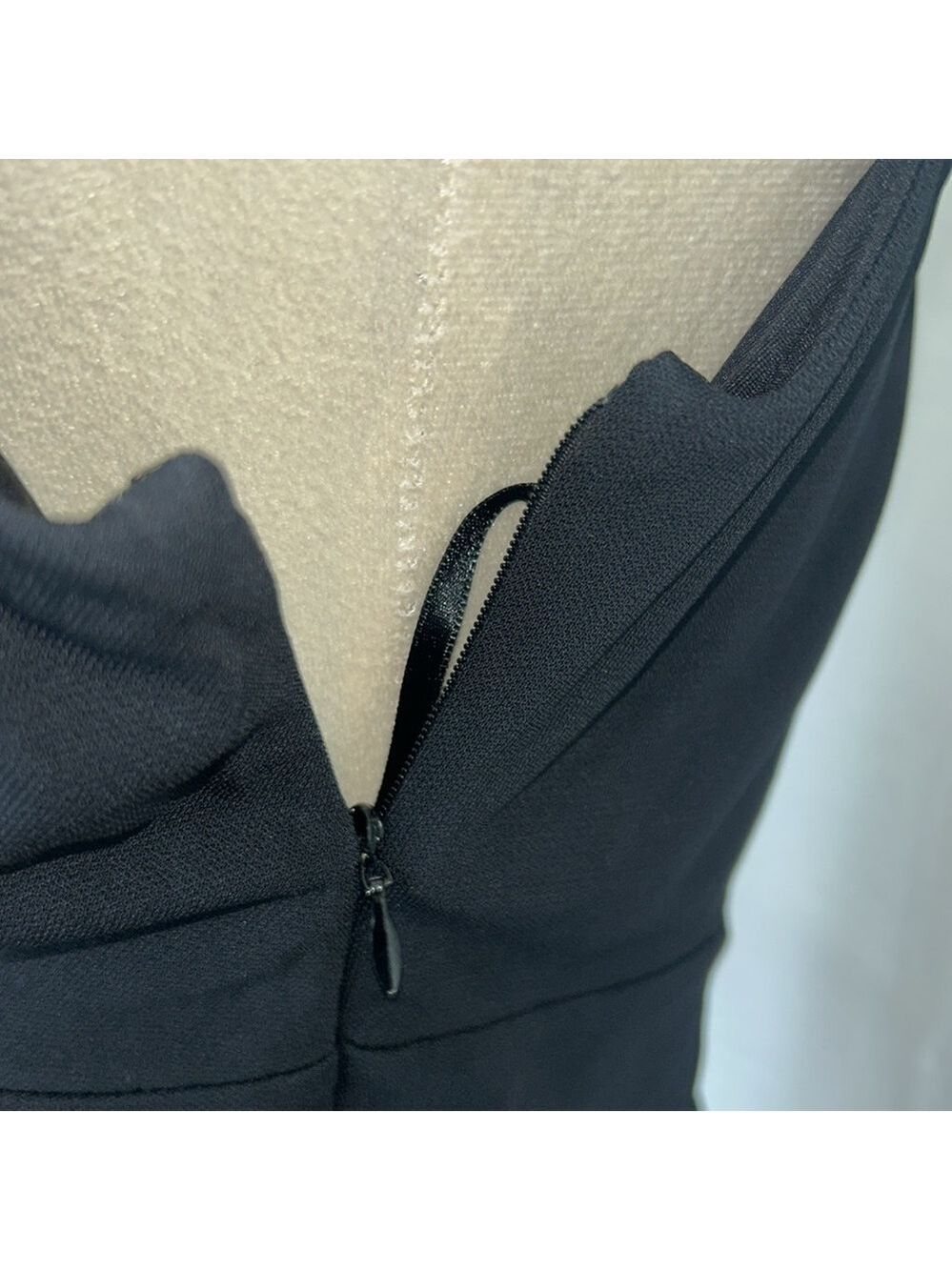 LOFT: Black V-Neck Midi Dress: Size 4 - Picture 5 of 9